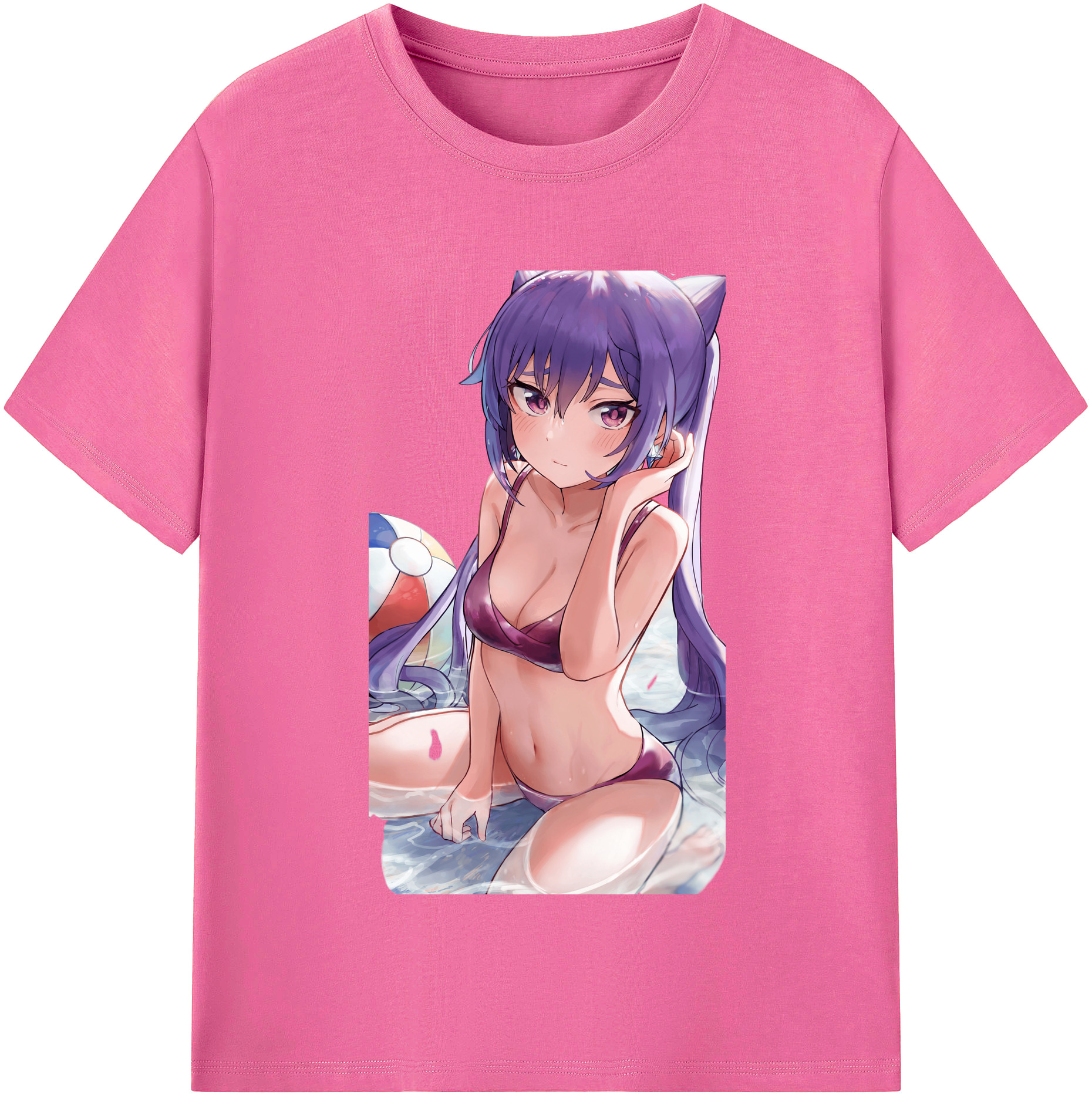 げんし神 刻晴 こくせい genshin Kokusei レディースカジュアルプリントTシャツ（綿100％）